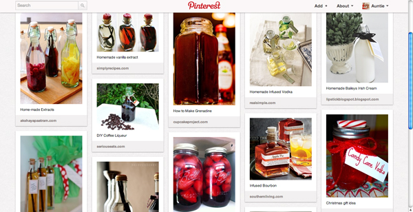 Pinterest Extracts & Booze Board